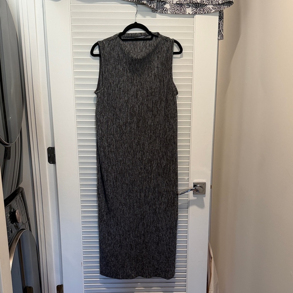 Zara Charcoal Soft Feel Sleeveless Midi Dress
